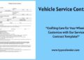 15+ Free Printable Vehicle Service Contract Letter [PDF]